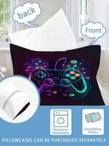 2/3PCS Cartoon Duvet Cover Set, 90g Polyester Material, Soft And Skin Friendly, Breathable. 1 Duvet Cover+1/2 Pillowcase, Digital Printing, Suitable For Teenagers' Bedrooms, Dormitories, Daily Sleep, Holidays, Gifts, And All Seasons - Multicolor - View 5