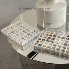 48 Grids Plastic Compartment Nail Accessories Storage Box Jewelry Earring Box Bead Screw Container Home Storage Case Display Organizer Container - Multicolor - View 3