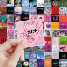 Hình dán chống thấm nước hình bìa album của nhiều nhóm nhạc KPOP dành cho máy tính bảng, sách, hành lý, đồ trang trí DIY, món quà không thể thiếu cho fan KPOP, SK/BM/BP/EN/TWICE/AESPA/BT21 - Nhiều màu - Xem 9