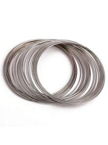 10/20/50 Rolls White K Color Metal Wire Jewelry Wire Steel Bracelet Coil DIY Handmade Beaded Bracelet Jewelry Material Kit Accessories (One Size 50 Rolls/Set) - Multicolor - View 5