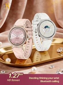 D8 Smart Watch For Women, Stylish Ladies Smartwatch With 1.27" HD Full Touch Screen (Clear In Sunlight). Support Bluetooth Calling - Make/Receive Calls From Wrist, Ideal For Office Ladies, Busy Moms, Outdoor Lovers. Built-In Health Monitoring: Real-Time Heart Rate, Blood Pressure, Blood Oxygen Tracking, Sleep Analysis (Deep/Light/Awake), Helps Manage Daily Health. - View 3