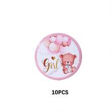 Conjunto de 10/20/30/60/100 broches de urso para revelação de gênero, emblemas para times de meninos ou meninas, ideais para jogos de festa, decoração, lembrancinhas de chá de bebê, broches para revelação de gênero, emblemas para times de meninos e emblemas para times de meninas. - Multicolorido - Ver 14