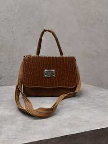 bolso moderno bolsa de jovencita con asa larga bolso de dama bolso practico bolsa de moda bolso moderno bolso elegante bolsa de calidad - Camel - Ver 5