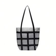 Túi tote/túi đeo vai Nike dung tích lớn bằng vải, có khóa nam châm, kiểu dáng unisex/dành cho cặp đôi, màu xám khói. - Khói xám - Xem 5