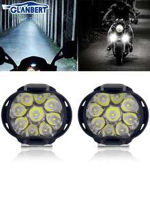 GLANBERT 2 piezas Luces decorativas LED para motocicleta, 9 luces auxiliares LED, adecuadas para varios vehículos - Foco de 9 LED - Ver 3