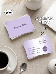 Custom 200/500/1000pcs Personalized Business Cards, Customize Text,Editable Business Card Template,Business Card Canva Editable Template, Canva Business Card, Unique Vertical Orientation - Multicolor - View 8