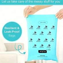 90pcs/120pcs/150pcs/270pcs Dog Waste Bags, 6/8/10/18 Rolls Per Box, 1.3 Inch Thick Smooth Dog Poop Bags, Leak-Proof, Odor-Proof, Thickened Design, Coffee Scented, Suitable For Outdoor Dog Walking, Litter Box And Home Cleaning - View 7