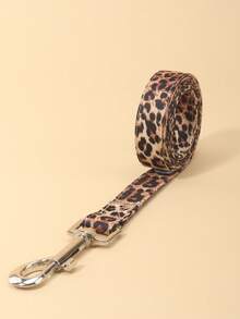 1 Set Leopard Print Pet Collar + Leash 2pcs, Durable & Comfortable For Small/Medium Dogs & Cats, Suitable For Daily Outdoor Use - Multicolor - View 6