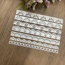 Plantilla de molde de corte con fondo con forma de encaje, troquelado DIY para tarjetas de felicitación, scrapbooking, álbumes, manualidades de papel - DX550 - Ver 2