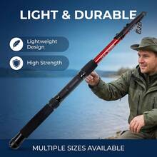 2.1-4.5m Telescopic Fiberglass Fishing Rod, Ultra-Hard Long Distance Casting Rod, Fishing Tackle - Multicolor - View 5