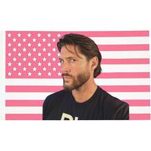 Jensen Ackles American Flag  Supernaturalpower Gift  For Fan Pink USA Flags Tapestry Poster For Wall Bedroom Living Room Hanging 40*60in - Multicolor - View 2