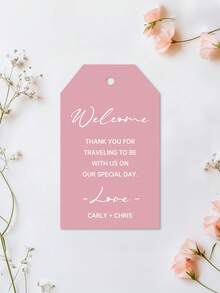 Personalized Thank You Gift Tags - Custom Text Wedding Welcome Bag Tags, Bridal Shower & Party Favors.Custom Wedding Favor Tags - Personalized Welcome Bag Labels For Guests, Bridal Party & Special Day Gifts. - Multicolor - View 19