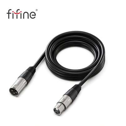  9.8ft XLR Balanced 3-Pin Male To Female Microphone Audio Cable, Suitable For Recording, Podcasting, Live Streaming, Black - FIFINE L9