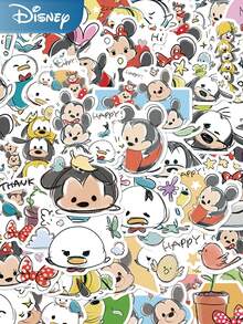 50pcs Disney Stickers, Cartoon Cute Mickey Mouse Hand-Drawn Graffiti Stickers, Suitable For DIY Scrapbooking, Notebook, Laptop, Phone Case, Tablet, Refrigerator, Guitar, Skateboard, Water Bottle, Bicycle, Cutting Board, Decoration, Holiday, Birthday, Party Gifts - 50pcs - View 3