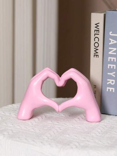 1件爱心手势摆件，心形手指雕塑现代艺术雕像，个性化手指家居装饰，创意婚礼桌面装饰，婚礼季礼物