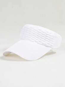 Adjustable Hollow Top Straw Hat, New Fashion Men & Women UV Protection Foldable Wide Brim Sun Hat, Casual Versatile Bohemian Retro Street Elegant Style, Polyester Fabric, Spring/Summer - Multicolor - View 12