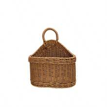 Nordic Portable Decorative Woven Basket, Kitchen Hanging Storage Cabinet, Storage Display, Handheld Basket Decor, Hotel Kitchen Supplies, For Storing Spoons, Chopsticks, Fresh Flowers And Miscellaneous Items, Portable Wall-Mounted Storage Basket, For Home Decor, Storage Basket, Ideal Home Organizer, Space-Saving Home Storage - Multicolor - View 8