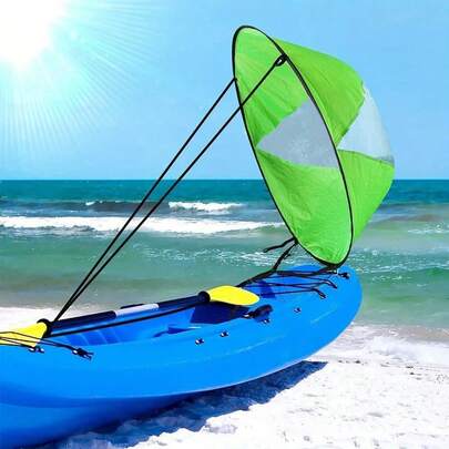 1 Set Kit de vela plegable resistente para kayak, adecuado para kayak, canoa, velero