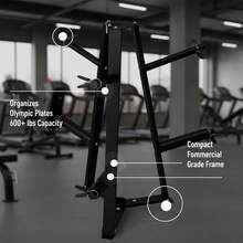 RAVIAN Weight Plate Tree Rack, Heavy-Duty 2-Inch Steel Plate Storage Stand With Multiple Pegs, Space-Saving Gym Organizer For Home & Garage Gym - A - 查看 5