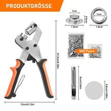 Heavy Duty Grommet Machine Hand Press Tool Kit With 500pcs Eyelets For Banners Canvas Tarps - A - View 9
