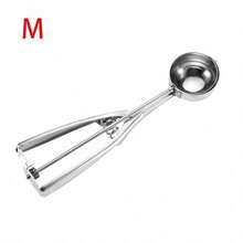 1/3Pcs Stainless Steel Trigger Ice Cream Cookie Scoop Multi Use Portion Tool For Home Restaurant Ice Cream Shop Baking Daily Dessert Prep - Default - View 12