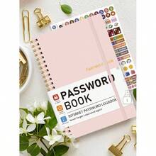 1pc Simple Password Book, Minimalist 52 Sheets Advanced Address Password Manager With Website Password Quick Access Username And Password Storage Perfect For Home Office Internet Computer Logins,School Office Supplies,Office Desk Accessories,New Year Gifts - Multicolor - View 1