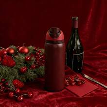 0waIaa Black Cherry Aquarius Bottle, With A Capacity Of 32 Oz (945 Ml), Can Retain Heat For Up To 24 H. It Can Keep Both Hot And Cold Beverages Warm, Suitable For Brewing Coffee And Making Iced Drinks. The Design Is Exquisite And It Is Suitable For Use In Various Occasions. - 酒紅色 - 查看 2