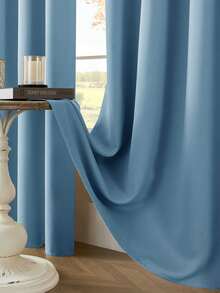 Blackout Curtains, Thermal Insulated, Opaque Curtains With Grommets, UV Protection, Bedroom Home Living Room Interior Decor - Blue - View 2