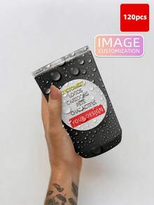 1~1200pcs Customized Advertising Labels, Logo, QR Code Stickers, Trademark Printed Packaging Stickers, Beverage, Coffee Cup, Milk Tea Cup, Birthday Celebration Disposable Cups - Multicolor - View 55