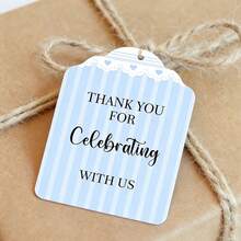 Etiquetas colgantes personalizadas, etiquetas personalizadas, etiquetas colgantes de regalo personalizadas, recuerdos y etiquetas de regalo para fiestas navideñas personalizadas, tarjetas personalizadas, etiquetas de ropa personalizables, etiquetas de regalo, etiquetas para obsequios de invitados a la boda, regalos personalizados - Etiqueta colgante con forma de onda - Ver 6