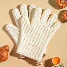 Silicone Kitchen Heat Resistant Gloves, Microwave Oven Gloves, Oven Mitts, Baking Gloves - Multicolor - View 2