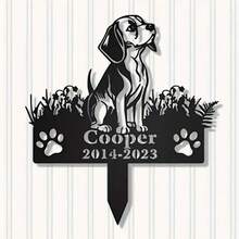 1pc Customized Dog Memorial Stake, Personalized Dog Name Metal Tag, Dog Grave Marker, Pet Memorial Gift, Pet Remembrance Gift, Garden Decor - Multicolor - View 15