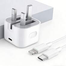 Cargador de pared universal de viaje de carga rápida 20W con enchufe del Reino Unido Kit de cargador rápido: Cargador con cable de carga rápida de 3.3FT/100CM, adaptador de pared USB C compatible con iPhone 14 Pro Max/14 Pro/14 Plus/14/13/12/11 Día de Conmemoración Inicio del Verano - Ver 2