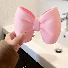 1pc Bow-Tie Makeup Brush Holder | Plastic Material, Freestanding Design, Ideal For Bedroom Or Bathroom Decor - Multicolor - View 7
