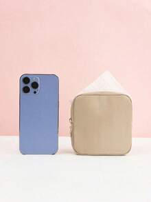 Minimalist Bag, Sanitary Pad Bag, Menstrual Bag, Tampon Bag, Sanitary Pad Storage Bag, Girls Tampon Storage Bag, Ladies Cosmetic Bag, Coin Purse, Makeup Bag, Tampon Storage Bag, Underwear Storage Bag, Tampon Storage Bag, Menstrual Cup Storage Bag, Reusable, Waterproof, Travel, Dorm, Home, Bathroom Storage Bag, Back To School Supplies, Travel Essentials, Cosmetic Bag, Holiday Essential, Cosmetic Bag, Cosmetic Storage Bag, Cosmetic Storage Bag, Holiday Winter Cosmetic Storage Bag, Cosmetic Storage - 卡其色 - 查看 4