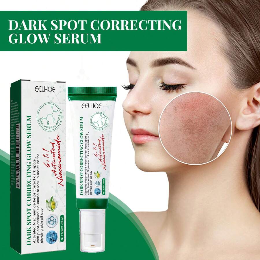 EELHOE Nicotinamide Intensive Spot Targeting Serum, Dark Spot Correcting Face Dark Spot Remover Freckle Removal Improves Facial Dullness Moisturizes Brightens Skincare 50ml - Niacinamide - View 1