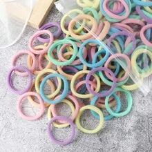 50 Towel Hair Ties 4cm Girls' Solid Color Elastic Hair Bands High Ponytail Hair Accessory's Day NJU5 - 28 - 查看 8