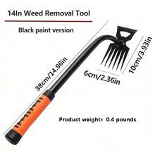 重型手动除草工具 - 高效长柄除草器，锋利刀片设计，适用于花园、农场、草坪和菜地，耐用碳钢结构，多种尺寸可选，喷涂涂层。 - A - 查看 7