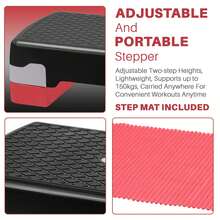 Crystals Adjustable Aerobic Stepper & Yoga Step Board – Home Fitness Exercise Cardio Platform - Step - View 3