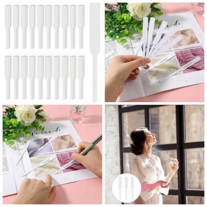 Disposable Perfume Test Strips Paper Fragrance Testing Blotters For Essential Oils Scents Sample Tester Cards 200 PCS White