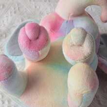 25cm/9.84in Soft Elephant Plush Stuffed Animal - Cute Fluffy Colorful Plush Toy (Multiple Colors: Pink/Blue/Purple/Rainbow) - 彩色 - 查看 8