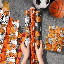 6/12pcs Basketball Themed Wrapping Paper, Each Size 50.8 X 71.1cm, Featuring 3-Point Shot And Dunk Patterns, Ideal For Basketball Fans' Birthdays And Holidays, Perfect Gift Choice - Multicolor - View 9