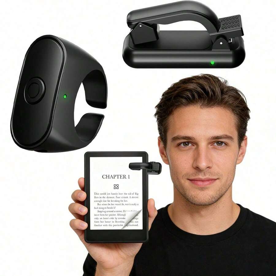 Remote Control Page Turner Ring For Kindle Paperwhite Oasis Scribe Kobo EReaders, Camera Camcorder Remote Controls, Page Turner Clicker For  Tablets. - 查看 1