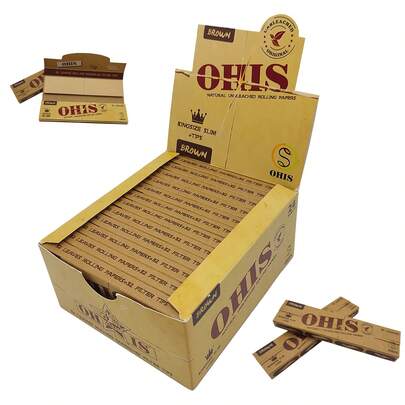 24 Packs Of 108MM High-Quality Brown Rolling Papers, Made Of Natural Wood Pulp Material, Slow-Burning Design, Even Burning Without Harsh Taste, Smooth And Easy To Roll, Moderate Thickness For Easier Operation, Portable And Practical, Suitable For Smokers And Rolling Enthusiasts, Deeply Loved By Hand-Rolling Lovers, Ideal For Daily Personal Use Or As A Perfect Gift Choice.