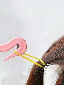 1pc Pink Hair Removal Tool, Simple & Convenient One-Time Hair Tie Remover, Won't Damage Hair - Pink - View 8
