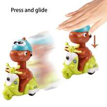 Cute Cartoon Dinosaur Motorcycle Toy, Suitable For Children 3+ Years Old, Available In 3 Colors, Fun And Adorable Design - Multicolor - View 5