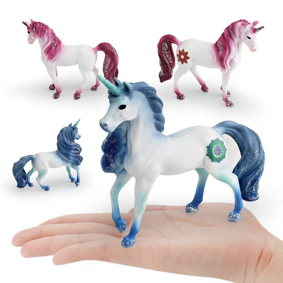 1PC Realistic Western Mythological Creature Unicorn Model, European Legend Elf Horse Figurine, Holiday Gift, Children's Gift Decor