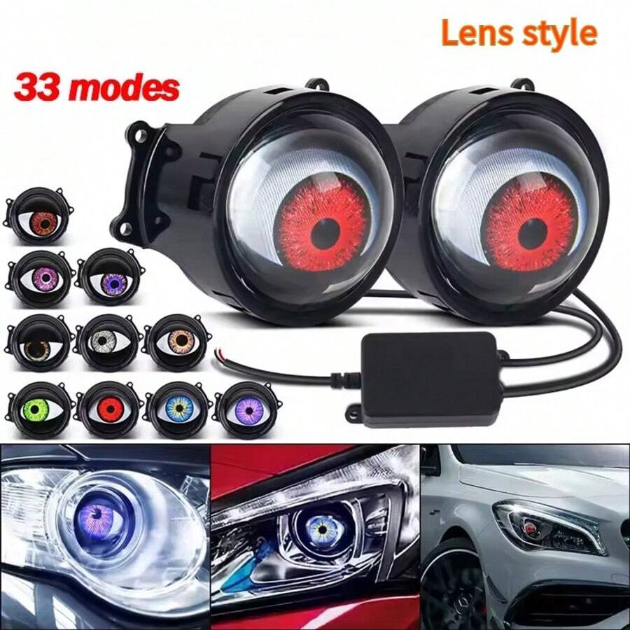 7th Devil Eyes 3 Inch 12V Car WIFI Control Eye Modification Kit