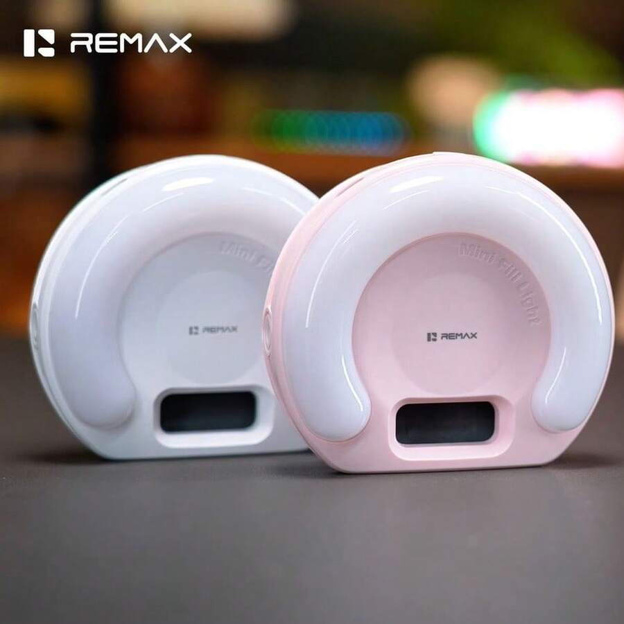 REMAX RT-E185 便攜式直播補光燈，長續航，主播直播攝影自拍美顏燈，迷你小巧 便於攜帶，2700-6500K色溫，3色9檔調節滿足不同場景拍照需求