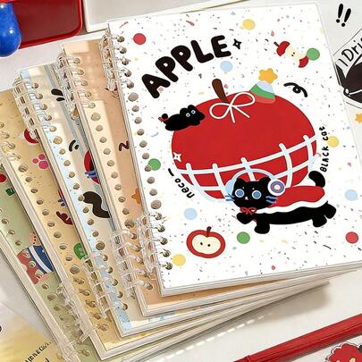 A5/B5活页笔记本，螺旋装订横线笔记本，加厚防错笔记本，适用于中小学生，可拆卸练习册，日记本